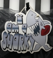 Sharks Kids Board Bar Sign - Min Order: 5 Units