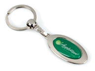 Oval Double Dome Keyring