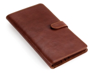 Leather travel Wallet - Brown