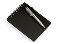 Mini Notebook with Pen-Black