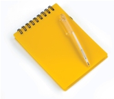 Mini Notebook with Pen-Yellow