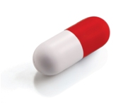 Capsule Anti-Stress Reliever-Red/White
