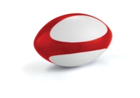 Fan Bottle Rugby Stress Ball-Red/White