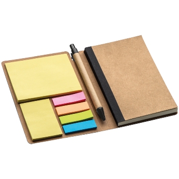 A6 PU notebook with sticky notes