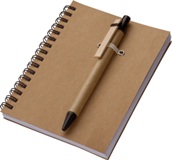 Eco-Friendly A6 notebook with matching pen - 120 lined pages!