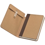 A5 cardboard notebook with a storage compartment and elastic ban