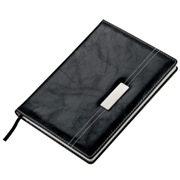 Leatherette A5 note pad/journal with a plaque.