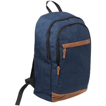 Navy Laptop bag with suede accents