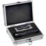 Tool set in an aluminium case with a 14 LED torch and a multitoo