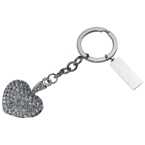 Heart metal key ring.