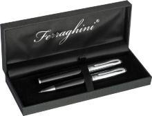 Ferraghini writing set with a ballpen and a rollerball pen