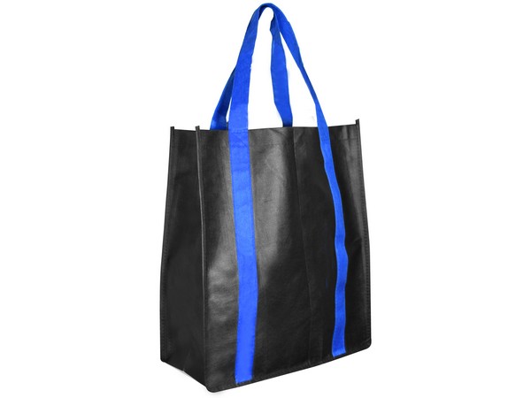 Boeing Gusset Shopper Bag - Black/Blue