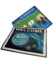 Welcome mat with full color branding Welcome mat with full color branding