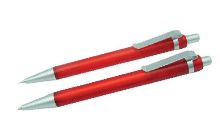 Bolton Pen and pencil set red