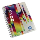 Metal Cover spiral bound diary A4