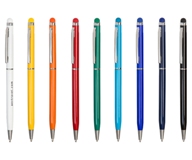 Slim Metal Stylus Pen - Avail in: White, Black, Orange, Red, Gre