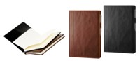 A4 Italian Leather Slip-On Notebook Cover with lined notebook. B