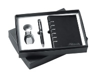 Brighton Gift Set : Ballpen, Key Ring and Notebook Set; Black