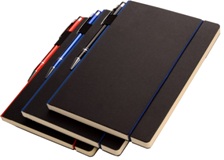 A5 Pedova PU Notebook with Elastic ClosureBlack; Blue; Red