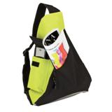 Sling Bag With Mesh Pockets - 600D - Lime