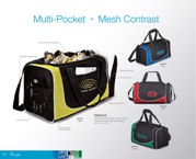 Duffel Bag With Mesh Colour Trims - 600D/Sandwich Mesh - Blue