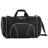 Sports Bag with White Piping - Black, Navy or Red