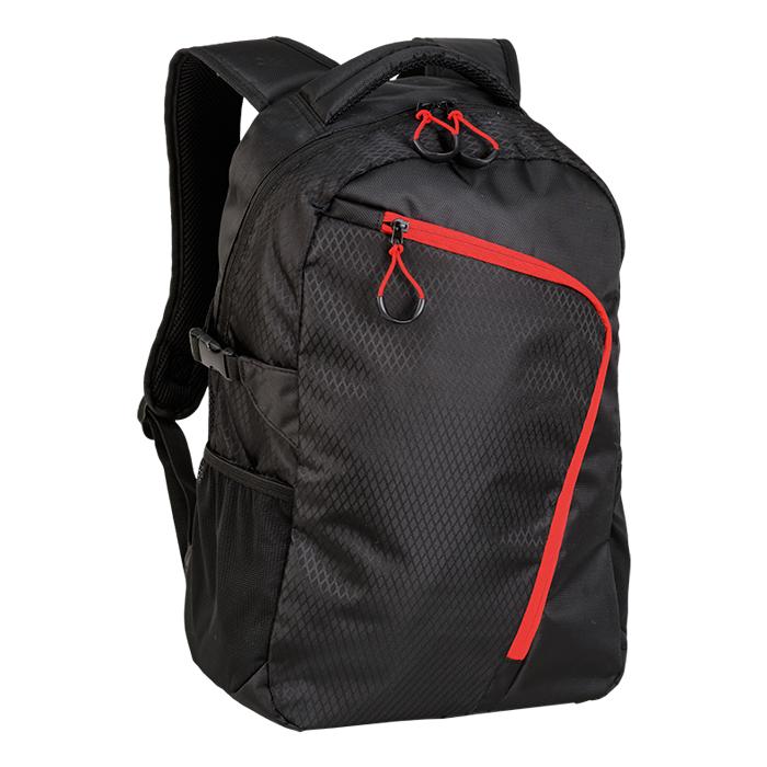 Backpack With Curved Contrast Zip