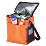 12-Can Cooler With 2 Exterior Pockets - 70D/PEVA Lining - Black