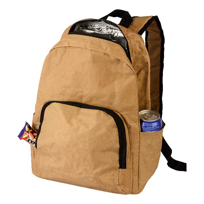 Laminated Paper Backpack Cooler - Eco Friendly - Avail in: Brown