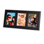 3 in 1 Leatherette Photo Frame - Available in: Black