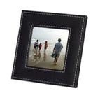 Square Leatherette Photo Frame - Available in: Black