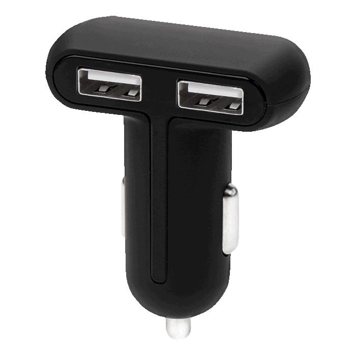Chili Bis Dual USB Car Charger - Avail in: Black