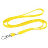 Woven Lanyard With Metal Clip - Yellow
