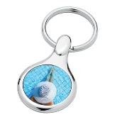 Round Keychain with Dome or Metal Plate