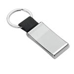 Metal Keychain on Strap - Available in: Gunmetal or Silver