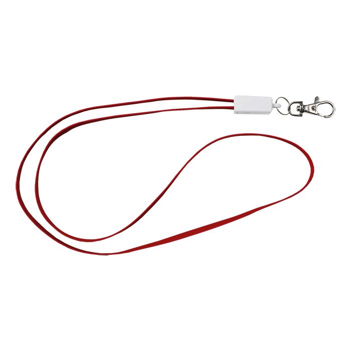 Lanyard Charging Cable - Avail in: Black, Blue, Red or White