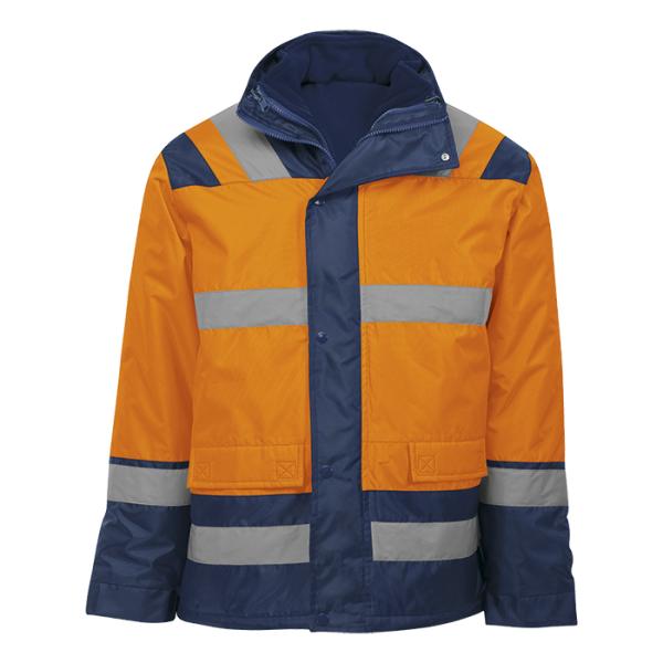 Blaze 4-In-1 Jacket - Available in: Safety Orange/Navy or Safety