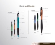 Sleek Metallic Ballpoint Pen - Blue