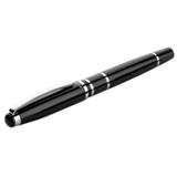 Brass Rollerball Pen With Carbon Fibre Trim - Black