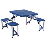 4 Person Picnic Table and Chairs - Navy