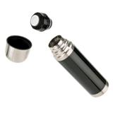 500ml Steel Flask with Case - Black