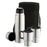 750ml Stainless Steel Flask and Mug Set in Carry Case
