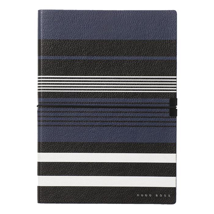Hugo Boss Note Pad A5 Storyline Stripes - Avail in: Blue