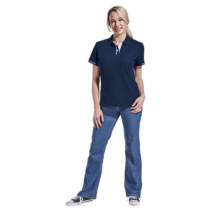 Ladies Ray Golfer - Avail in: Black/White, Navy/White or Red/Bla
