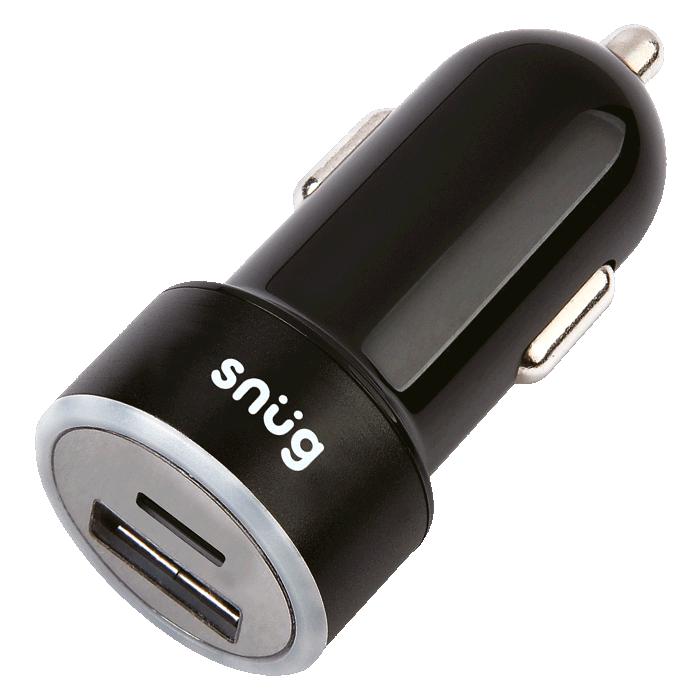 Snug Dual Car Charger - Avail in: Black