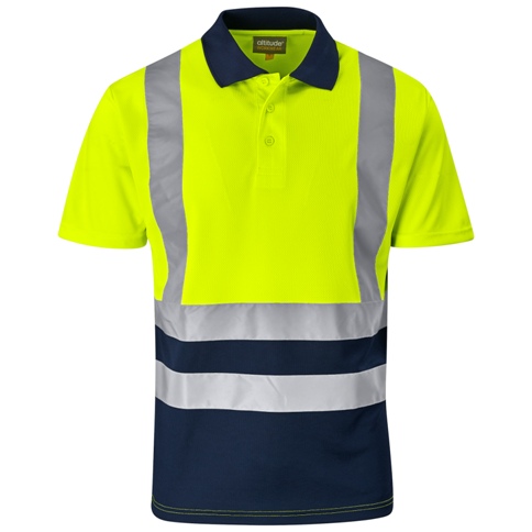 Surveyor Two-Tone Hi-Vis Reflective Golf Shirt - Avail in Lumo G