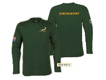 Unisex Long Sleeve Springbok T-Shirt - Available in Green or Whi