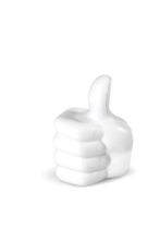 Thumbs-Up Stress Ball - Solid White