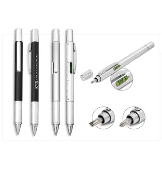 Concord Multi-Functional Tool Pen - Black or Silver