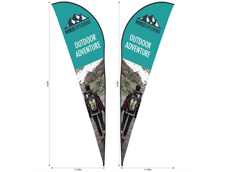 Legend 4m Sharkfin Double Sided Flying Banner Skin